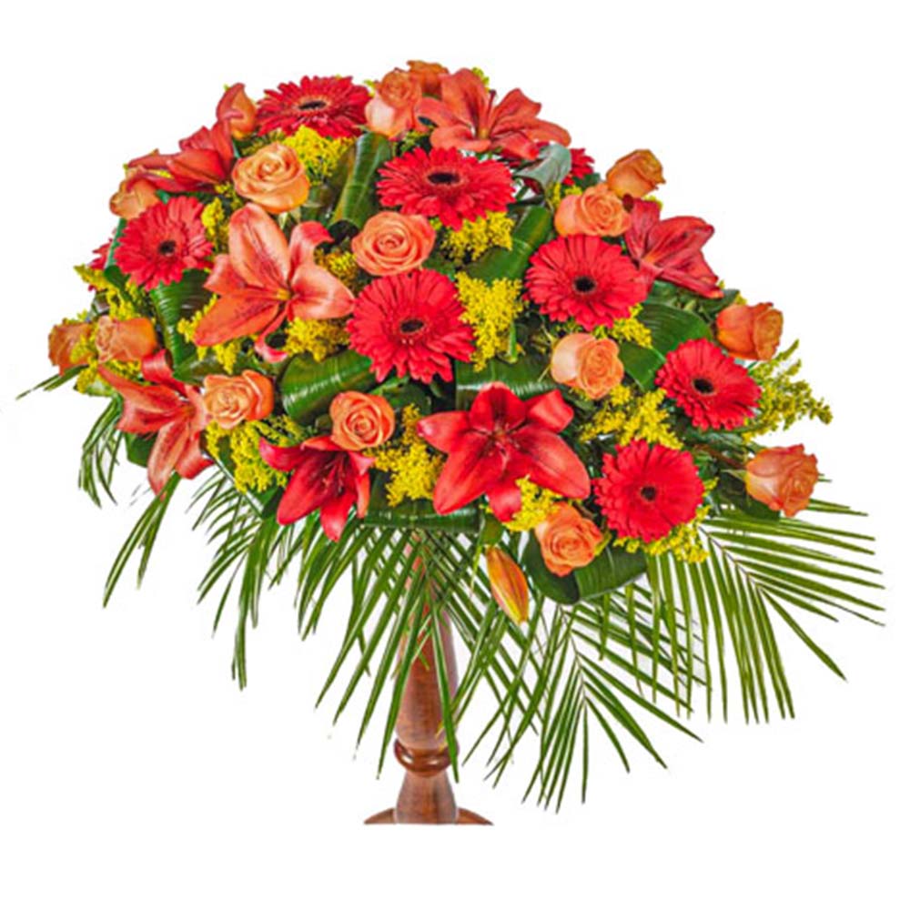 Centro de flores para funeral